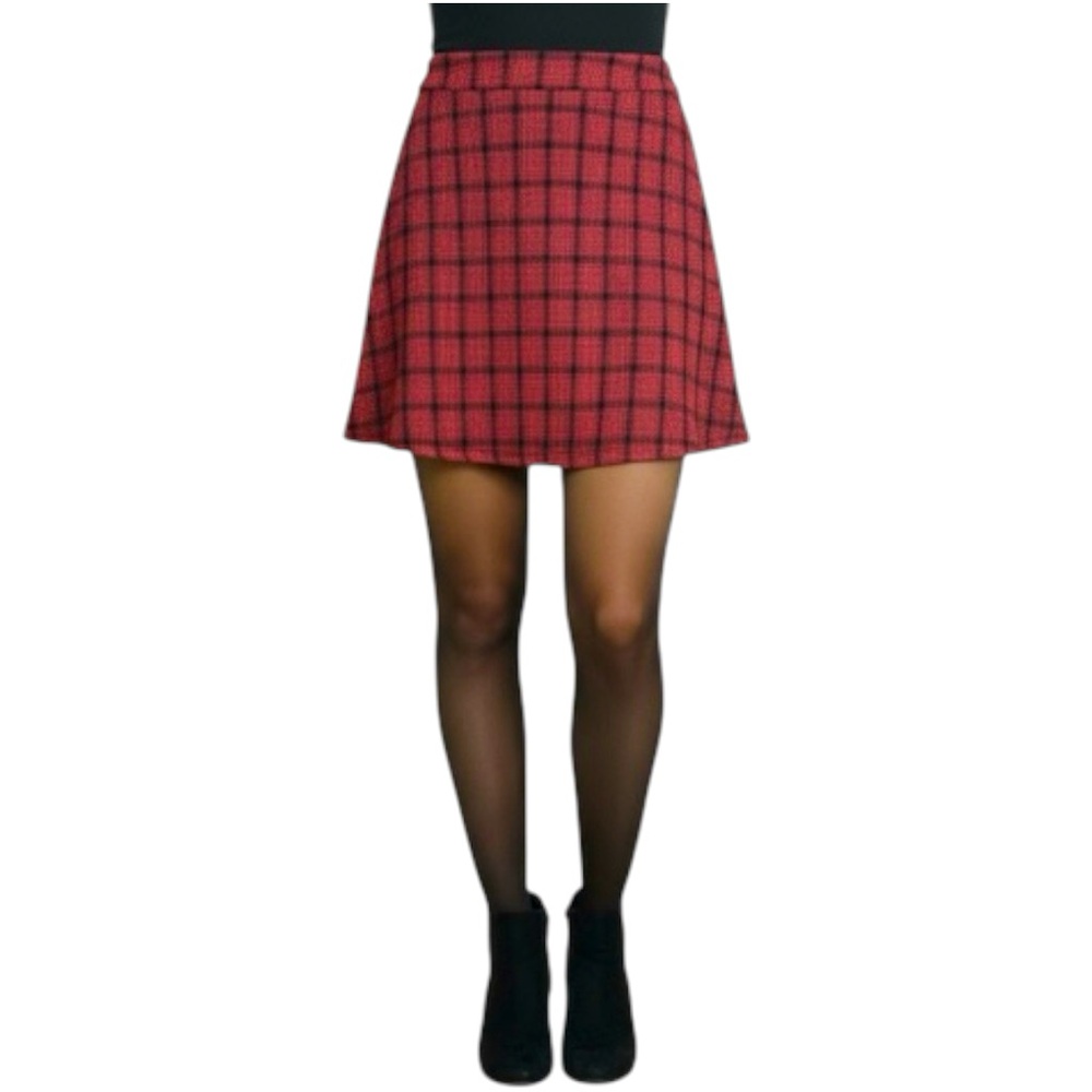 American Eagle Plaid Pull On Lightweight Skirt Size Small